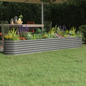 Steel powder-coated gray planter raised bed 260x40x36 cm by , Pots and planters - Ref: Foro24-318879, Price: 69,95 €, Discoun...