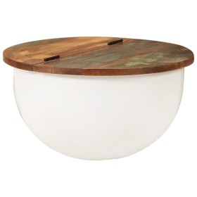 Mesa de centro de madera maciza reciclada blanca 50x27 cm de , Mesas de centro - Ref: Foro24-351754, Precio: 155,99 €, Descue...