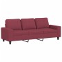 3-piece sofa set in burgundy fabric by , Sofas - Ref: Foro24-3201912, Price: 622,76 €, Discount: %