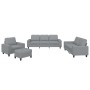 4-piece light gray fabric sofa set by , Sofas - Ref: Foro24-3201874, Price: 810,99 €, Discount: %