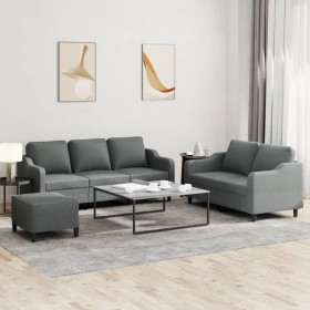 3-piece dark gray fabric sofa set with cushions by , Sofas - Ref: Foro24-3201843, Price: 552,99 €, Discount: %