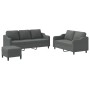 3-piece dark gray fabric sofa set with cushions by , Sofas - Ref: Foro24-3201843, Price: 595,11 €, Discount: %