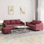 Sofagarnitur mit 3-teiligen Kissen, Stoff in Weinrot. von , Sofas - Ref: Foro24-3201848, Preis: 590,48 €, Rabatt: %