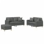 Dreiteiliges Sofaset mit dunkelgrauen Kissen. von , Sofas - Ref: Foro24-3202111, Preis: 532,84 €, Rabatt: %