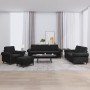 Schwarzes Samt-Sofaset mit 4 Kissenstücken. von , Sofas - Ref: Foro24-3202185, Preis: 758,88 €, Rabatt: %