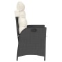 Garden recliner with cushions synthetic rattan black by , Garden chairs - Ref: Foro24-365256, Price: 129,14 €, Discount: %