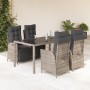 Set comedor de jardín 5 piezas con cojines ratán sintético gris de , Conjuntos de jardín - Ref: Foro24-3213328, Precio: 687,6...