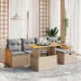 Set Gartensofas mit Kissen 6 Stück synthetisches Rattan beige von , Gartensets - Ref: Foro24-3276244, Preis: 458,23 €, Rabatt: %