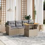 Set Gartensofas mit Kissen 5 Stück synthetisches Rattan beige von , Gartensets - Ref: Foro24-3271192, Preis: 383,12 €, Rabatt: %