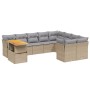 Garden sofa set with beige cushions, 10 pieces, synthetic rattan by , Garden sets - Ref: Foro24-3271017, Price: 686,18 €, Dis...