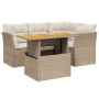 Set Gartensofas mit Kissen 5 Stück synthetisches Rattan beige von , Gartensets - Ref: Foro24-3270813, Preis: 485,99 €, Rabatt: %