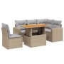 Garden sofa set with 6-piece synthetic rattan beige cushions by , Garden sets - Ref: Foro24-3271318, Price: 450,50 €, Discoun...