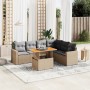 Set sofás de jardín 7 piezas y cojines ratán sintético beige de , Conjuntos de jardín - Ref: Foro24-3271332, Precio: 541,77 €...