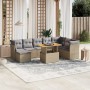 Set mit 9 Gartensofas mit beigen Kissen aus synthetischem Rattan von , Gartensets - Ref: Foro24-3270975, Preis: 619,85 €, Rab...