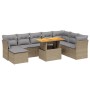 Set mit 9 Gartensofas mit beigen Kissen aus synthetischem Rattan von , Gartensets - Ref: Foro24-3270975, Preis: 619,85 €, Rab...