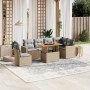 Set aus 7-teiligen Gartensofas und Kissen, synthetisches Rattan, beige von , Gartensets - Ref: Foro24-3271339, Preis: 522,25 ...