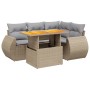 Set Gartensofas mit Kissen 5 Stück synthetisches Rattan beige von , Gartensets - Ref: Foro24-3272179, Preis: 434,72 €, Rabatt: %