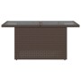 Mesa de jardín superficie vidrio ratán PE marrón 100x55x73 cm de , Mesas de jardín - Ref: Foro24-366208, Precio: 110,36 €, De...