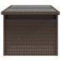 Mesa de jardín superficie vidrio ratán PE marrón 100x55x73 cm de , Mesas de jardín - Ref: Foro24-366208, Precio: 110,36 €, De...