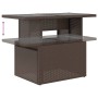 Mesa de jardín superficie vidrio ratán PE marrón 100x55x73 cm de , Mesas de jardín - Ref: Foro24-366208, Precio: 110,36 €, De...