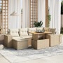 Set sofás de jardín 7 piezas y cojines ratán sintético beige de , Conjuntos de jardín - Ref: Foro24-3272738, Precio: 639,47 €...