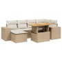 Set sofás de jardín 7 piezas y cojines ratán sintético beige de , Conjuntos de jardín - Ref: Foro24-3272738, Precio: 639,47 €...