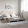 Solid pine wood bed frame with headboard 180x200 cm by , Beds and slatted bases - Ref: Foro24-3281554, Price: 224,61 €, Disco...