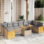 Set von 11-teiligen Gartensofas mit beigen Kissen aus synthetischem Rattan von , Gartensets - Ref: Foro24-3274132, Preis: 817...