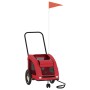 Bicycle pet trailer, iron frame, red Oxford fabric by , pet strollers - Ref: Foro24-93971, Price: 98,55 €, Discount: %