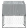 Dog cages with roof door 2 units galvanized steel silver by , Dog kennels - Ref: Foro24-3294908, Price: 224,44 €, Discount: %