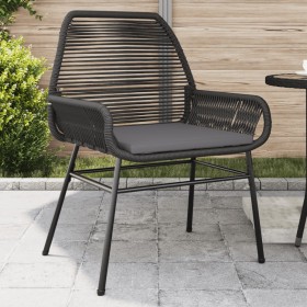 Sillones de jardín con cojines 2 uds ratán sintético negro de , Sillas de jardín - Ref: Foro24-369095, Precio: 164,99 €, Desc...