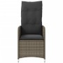 Reclining garden armchair with gray synthetic rattan cushions by , Garden chairs - Ref: Foro24-365682, Price: 141,61 €, Disco...