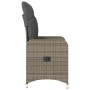 Reclining garden armchair with gray synthetic rattan cushions by , Garden chairs - Ref: Foro24-365682, Price: 141,61 €, Disco...