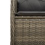 Reclining garden armchair with gray synthetic rattan cushions by , Garden chairs - Ref: Foro24-365682, Price: 141,61 €, Disco...