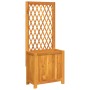 Planter with lattice and solid acacia shelf 55x29.5x132 cm by , Pots and planters - Ref: Foro24-364900, Price: 66,60 €, Disco...