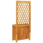 Planter with lattice and solid acacia shelf 55x29.5x132 cm by , Pots and planters - Ref: Foro24-364900, Price: 66,60 €, Disco...