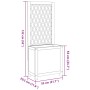 Planter with lattice and solid acacia shelf 55x29.5x132 cm by , Pots and planters - Ref: Foro24-364900, Price: 66,60 €, Disco...