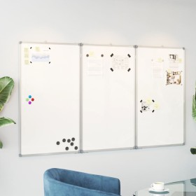 Folding magnetic whiteboard aluminum 120x100x1.7 cm by , Exhibition panels - Ref: Foro24-4005359, Price: 65,99 €, Discount: %