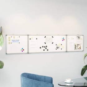 Folding magnetic whiteboard aluminum 200x40x1.7 cm by , Exhibition panels - Ref: Foro24-4005365, Price: 50,02 €, Discount: %