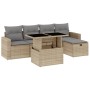 Set Gartensofas mit Kissen 6 Stück synthetisches Rattan beige von , Gartensets - Ref: Foro24-3274809, Preis: 451,10 €, Rabatt: %