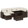 7-piece garden sofa set with brown PE rattan cushions by , Garden sets - Ref: Foro24-3274823, Price: 522,28 €, Discount: %