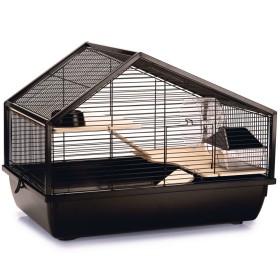 Beezteez Boas rodent cage black metal 58x38x43.5 cm by Beeztees, Cages and habitats for small animals - Ref: Foro24-431697, P...