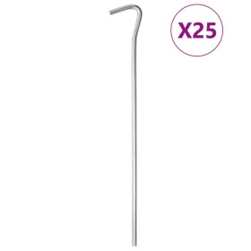 Clavijas para tienda 25 uds acero galvanizado 23 cm Ø5 mm de , Accesorios para tiendas de campaña - Ref: Foro24-4009333, Prec...