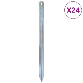 Clavijas para tienda 24 uds acero galvanizado 30 cm Ø20 mm de , Accesorios para tiendas de campaña - Ref: Foro24-4009338, Pre...