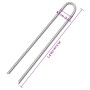 U-shaped tent pegs, 12 units, galvanized steel, 41.5cm long, Ø12mm by , Tent Accessories - Ref: Foro24-4009350, Price: 73,43 ...