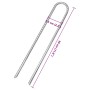 U-shaped tent pegs, 12 units, galvanized steel, 30 cm long, Ø7 mm. by , Tent Accessories - Ref: Foro24-4009346, Price: 26,08 ...