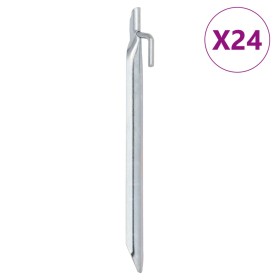 Clavijas de tienda forma V 24 uds acero galvanizado 24 cm Ø20mm de , Accesorios para tiendas de campaña - Ref: Foro24-4009352...