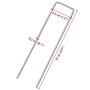 Ground U-shaped pegs, 25 units, galvanized steel, 15x3.5 cm by , Tent Accessories - Ref: Foro24-4009359, Price: 14,99 €, Disc...