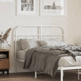 White metal headboard 120 cm by , Headboards and footboards - Ref: Foro24-377197, Price: 46,99 €, Discount: %