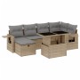 Set of 7-piece garden sofas and beige synthetic rattan cushions by , Garden sets - Ref: Foro24-3274979, Price: 528,31 €, Disc...